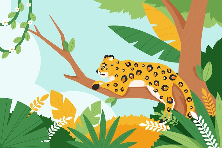 Vetor grátis ilustração de animais selvagens de design plano