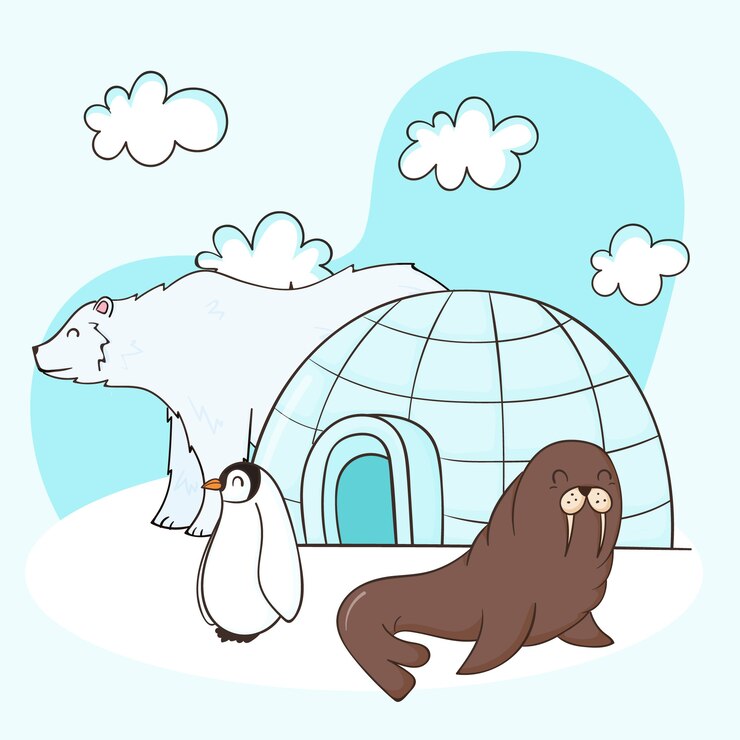 Vetor grátis ilustração de animais selvagens desenhados à mão