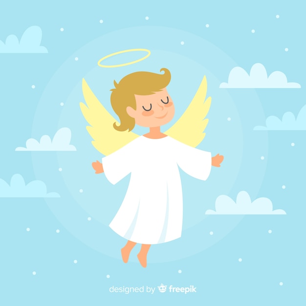 Ilustração de anjo natal fofo