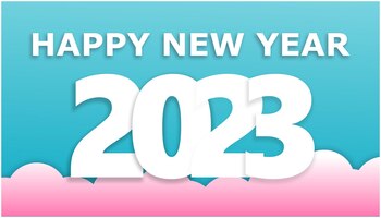 Ilustração de ano novo 2023 com fundo pastel feliz ano novo saudações