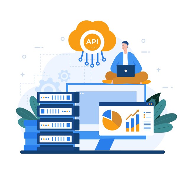Ilustração de api de design plano desenhado à mão