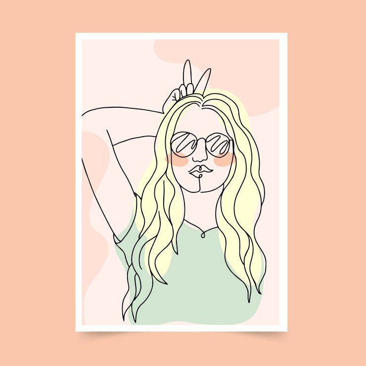 Vetor grátis ilustração de arte de uma linha desenhada à mão