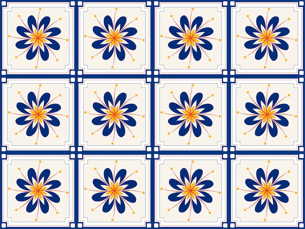 Vetor grátis ilustração, de, azulejos, textured, padrão