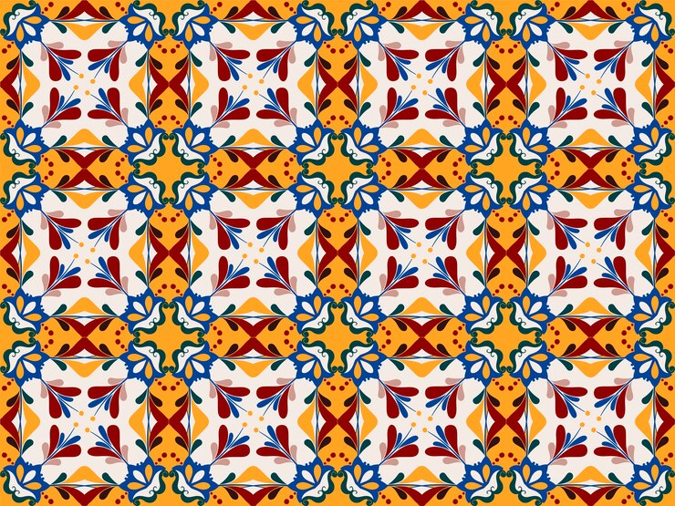 Vetor grátis ilustração, de, azulejos, textured, padrão
