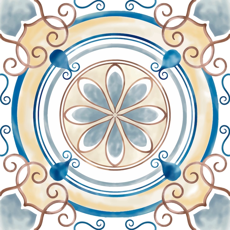 Vetor grátis ilustração, de, azulejos, textured, padrão