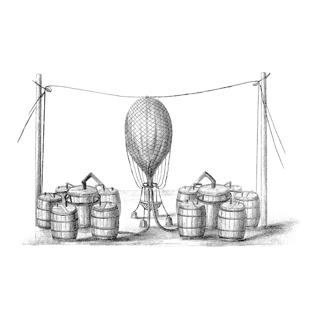 Vetor grátis ilustração de balão vintage