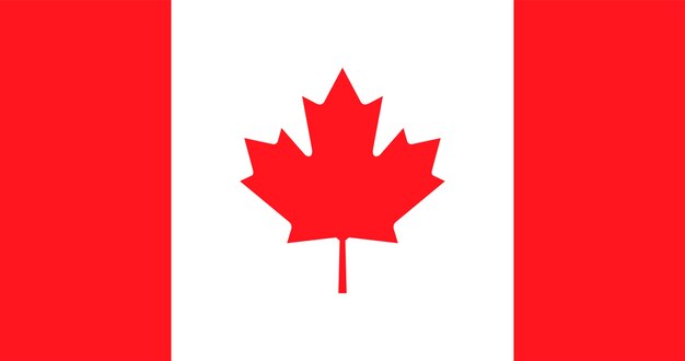 Ilustração, de, bandeira canadá