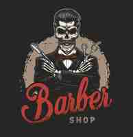 Vetor grátis ilustração de barbearia vintage