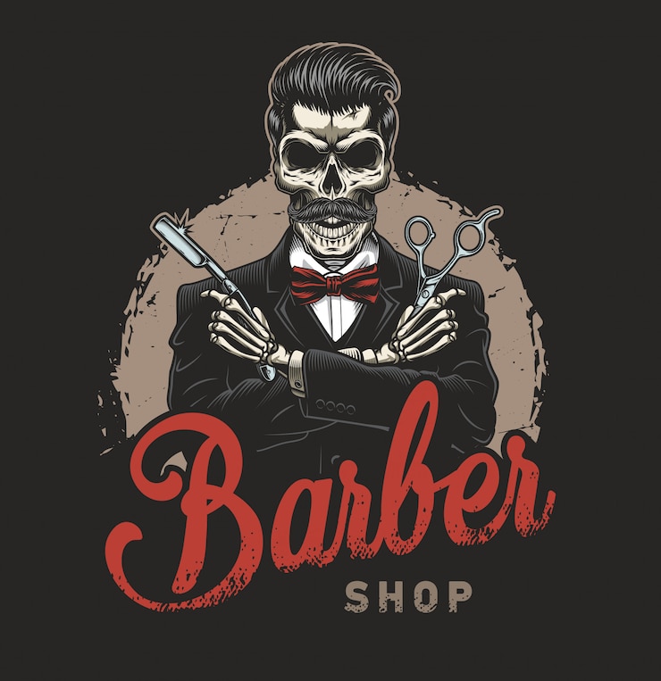 Vetor grátis ilustração de barbearia vintage
