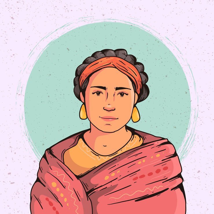 Vetor grátis ilustração de beleza étnica desenhada à mão