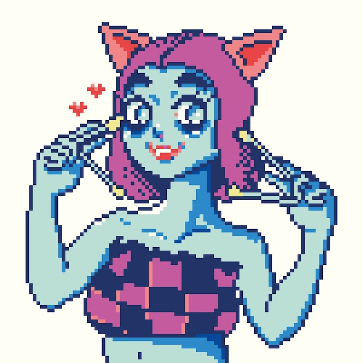Vetor grátis ilustração de beleza pixelizada