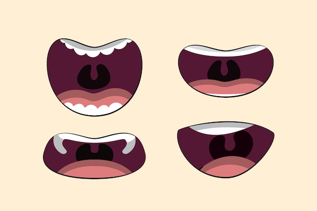 Uma Linha De Gradação Criativa E Quente Desenhando Desenhos Animados Dentes  De Vampiro Ilustração do Vetor - Ilustração de gradiente, dentes: 153113913