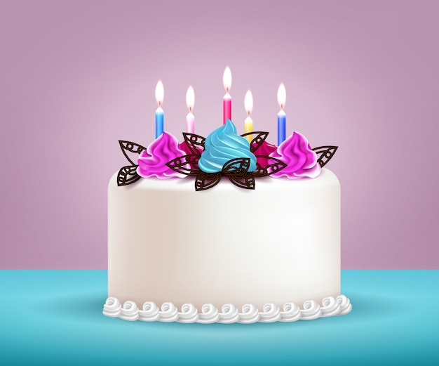 Ilustração de bolo de aniversário