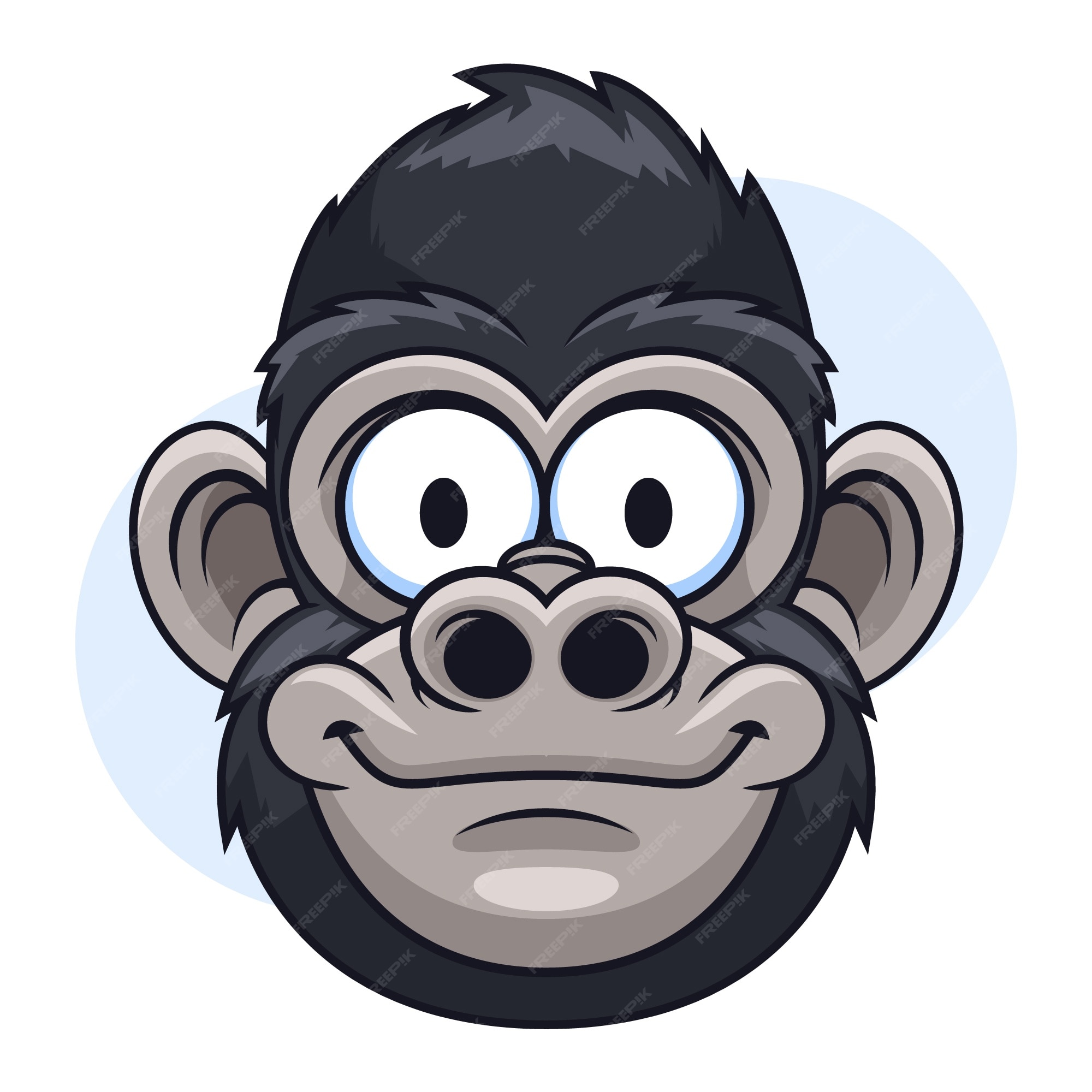 Macaco feliz desenhos animados desenhados à mão personagem fofo clipart  crianças ilustração desenho simples