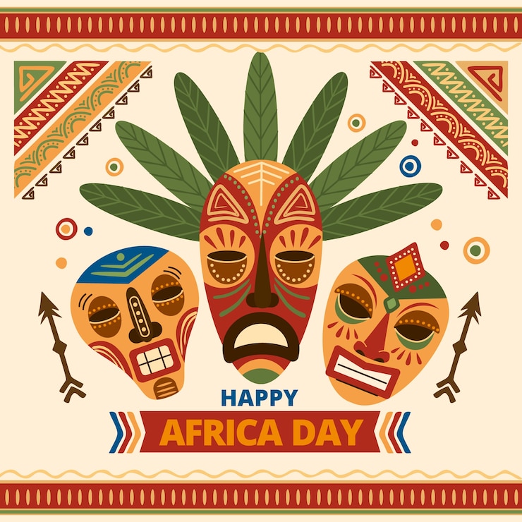 Vetor grátis ilustração de celebração do dia da áfrica plana