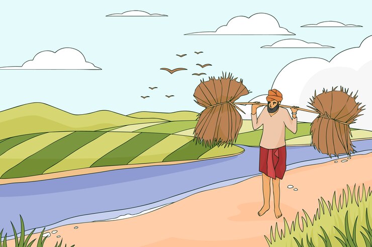 Vetor grátis ilustração de celebração do dia do agricultor plana
