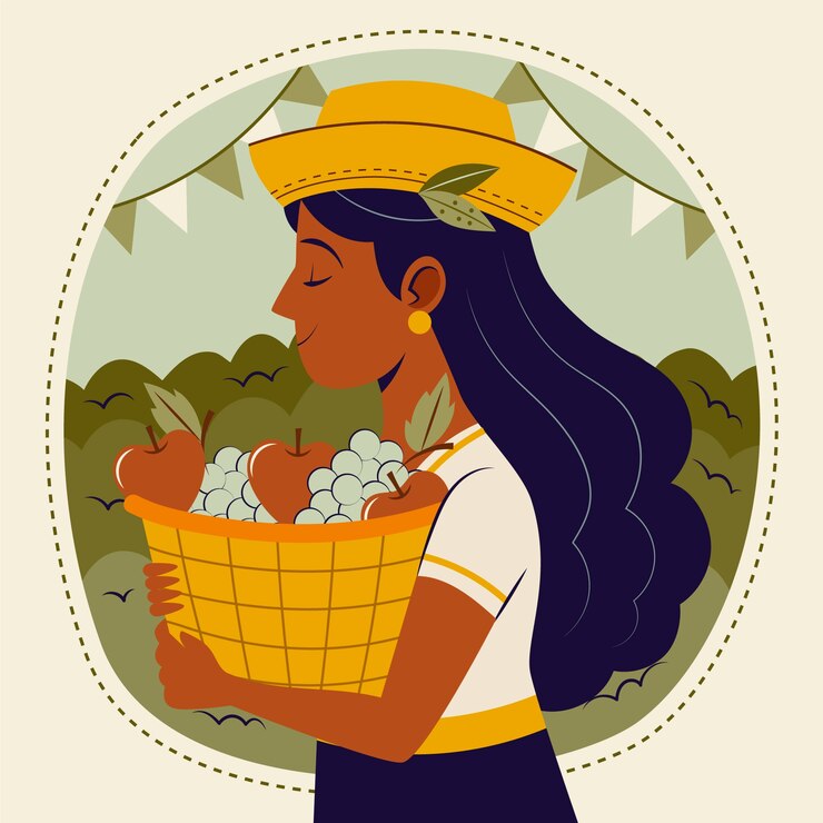 Vetor grátis ilustração de celebração do festival de colheita plana