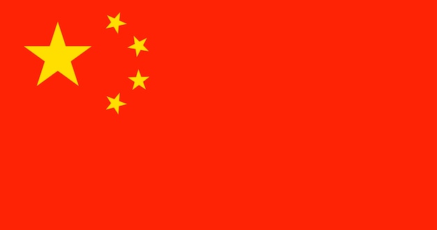 Ilustração, de, china, bandeira