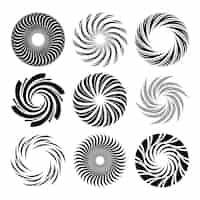 Vetor grátis ilustração de círculo espiral de design plano