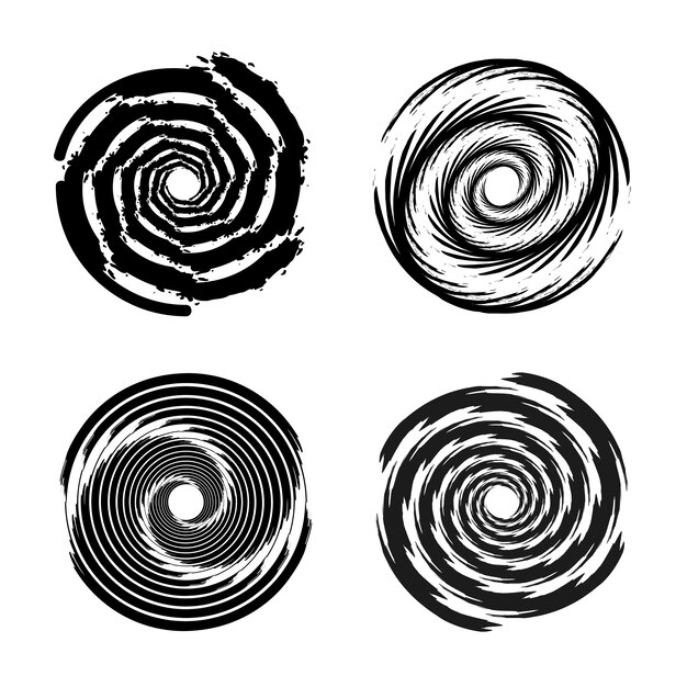 Ilustração de círculo espiral de projeto plano