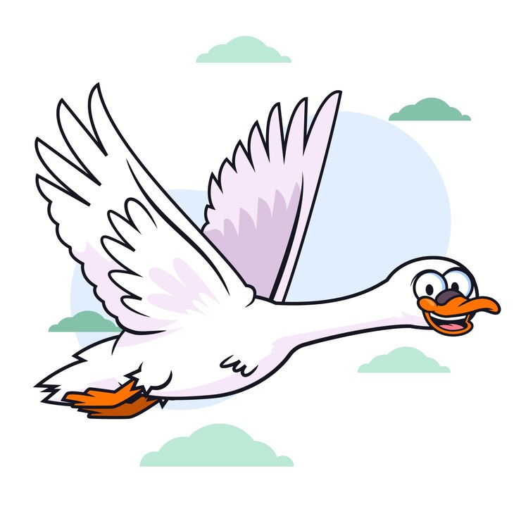 Vetor grátis ilustração de cisne desenhada à mão