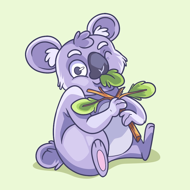 Vetor grátis ilustração de coala desenhada à mão