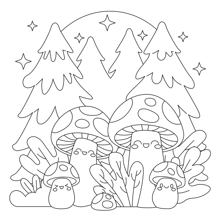 Vetor grátis ilustração de cogumelo desenhada à mão