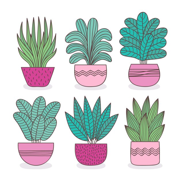Ilustração de coleção de planta de casa