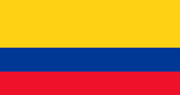 Vetor grátis ilustração, de, columbia, bandeira