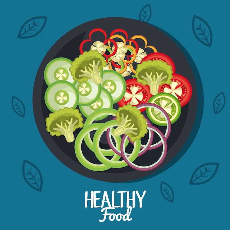Vetor grátis ilustração de comida saudável