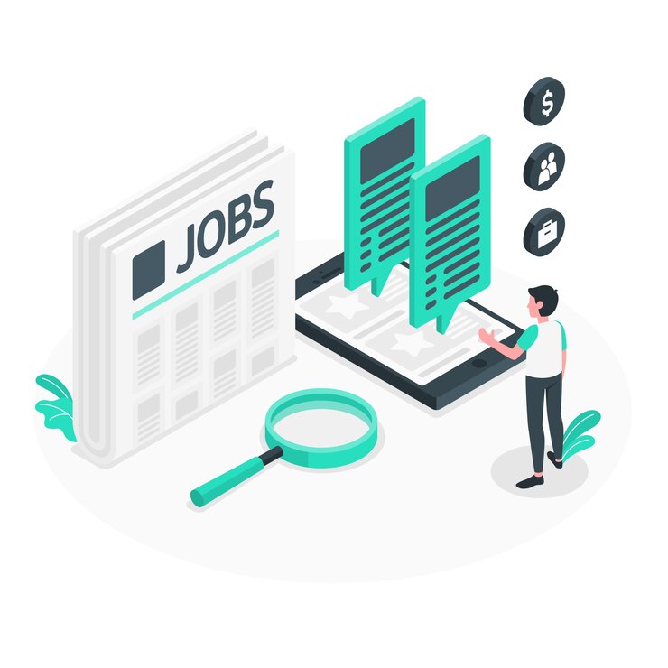 Vetor grátis ilustração de conceito de busca de emprego