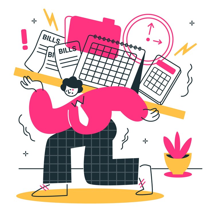 Vetor grátis ilustração de conceito sobrecarregado