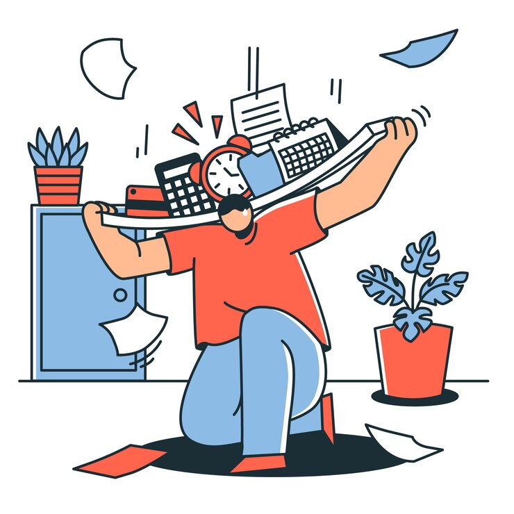 Vetor grátis ilustração de conceito sobrecarregado