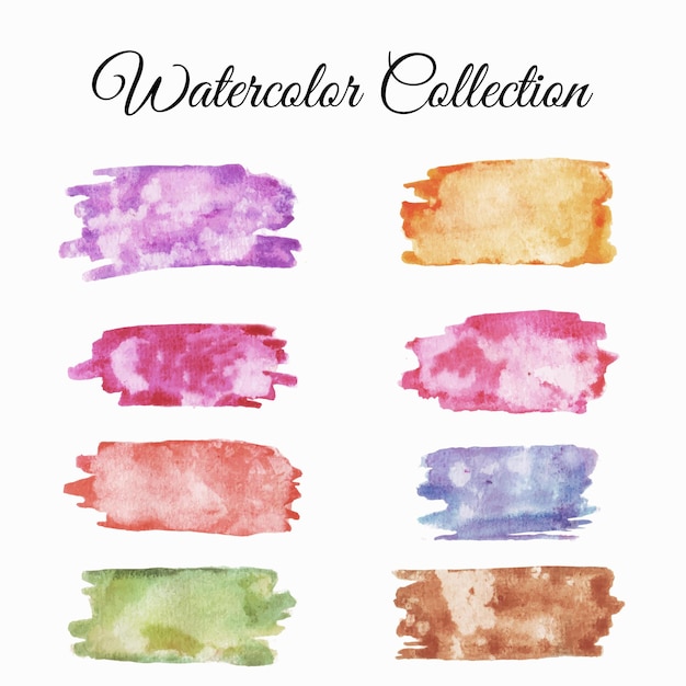 Vetor grátis ilustração de conjunto aquarela fita washi