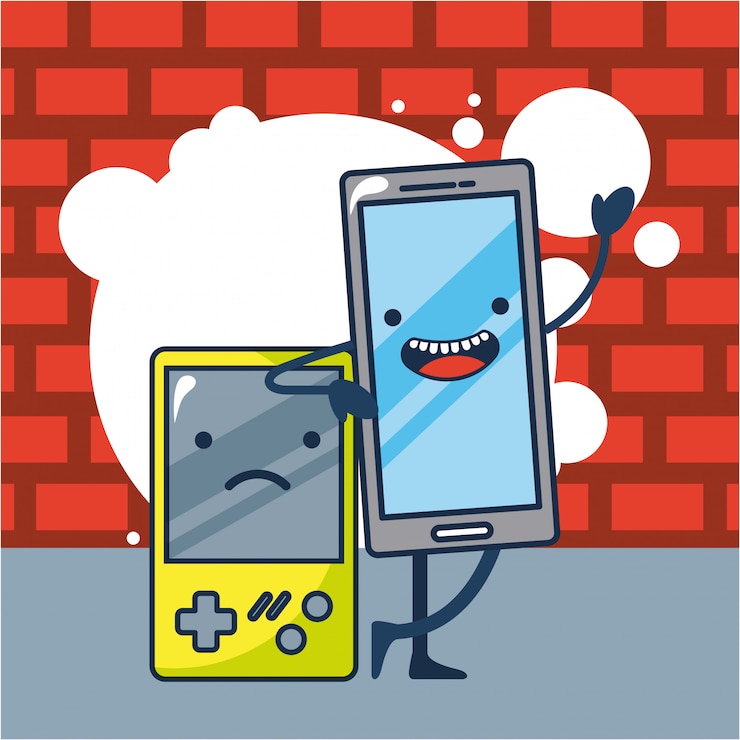Vetor grátis ilustração de console e lâmpada de jogos