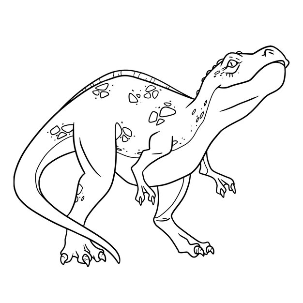 Ilustração de contorno animal desenhada de mão