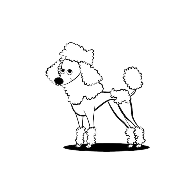 Vetor grátis ilustração de contorno de cachorro desenhado à mão