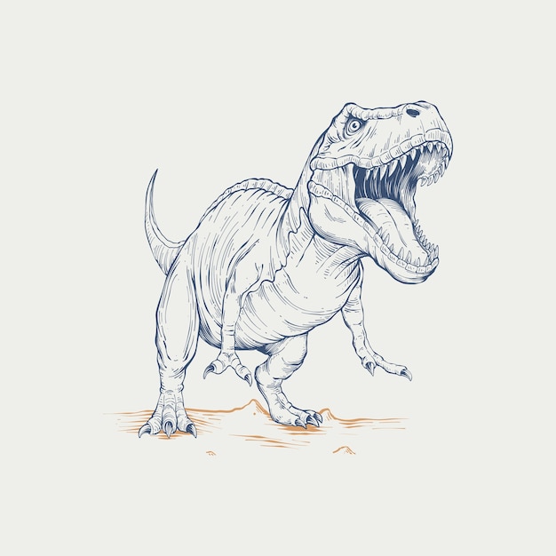 Dinossauro gigante: T-rex ilustração do vetor. Ilustração de garra -  111756350