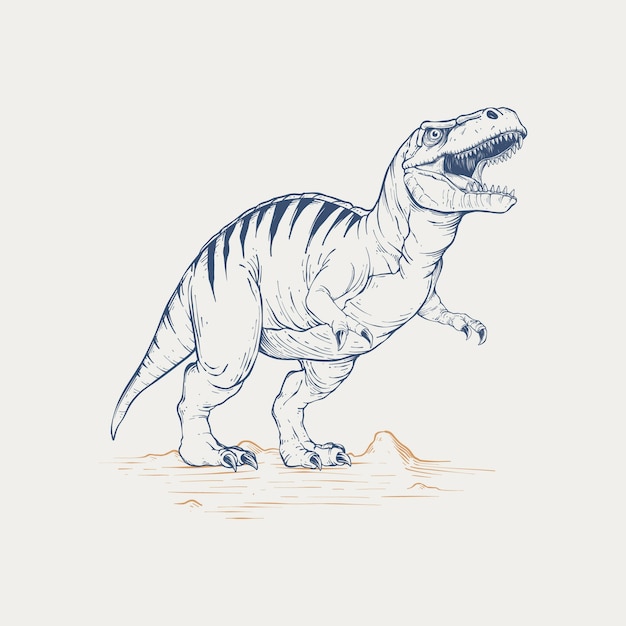 Dinossauro gigante: T-rex ilustração do vetor. Ilustração de garra -  111756350