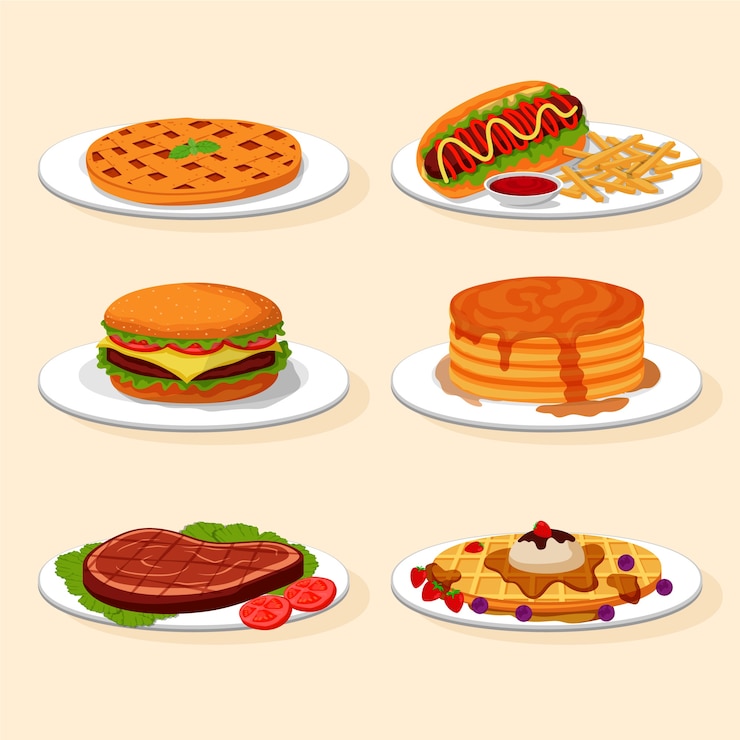 Vetor grátis ilustração de cozinha americana desenhada à mão