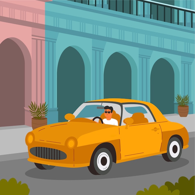 Ilustração de cuba desenhada à mão