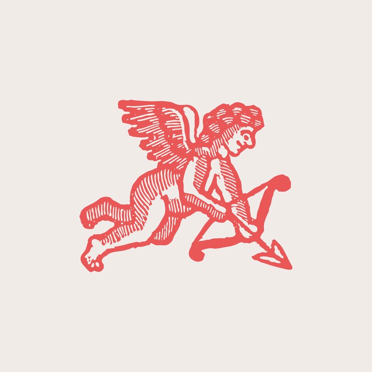 Vetor grátis ilustração de cupido vintage
