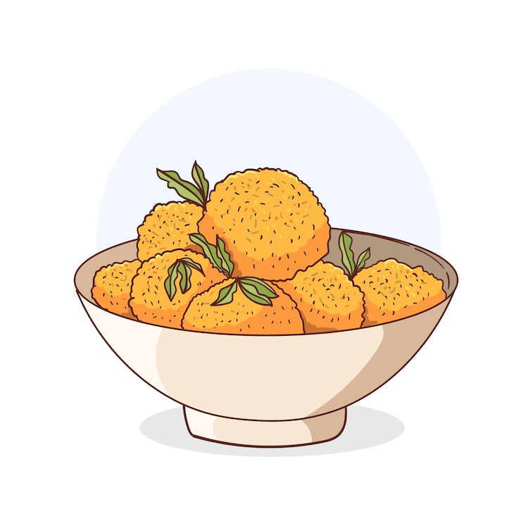 Vetor grátis ilustração de deliciosas croquetas desenhadas à mão