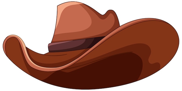 Vetor grátis ilustração de desenho animado de chapéu de cowboy simples isolado