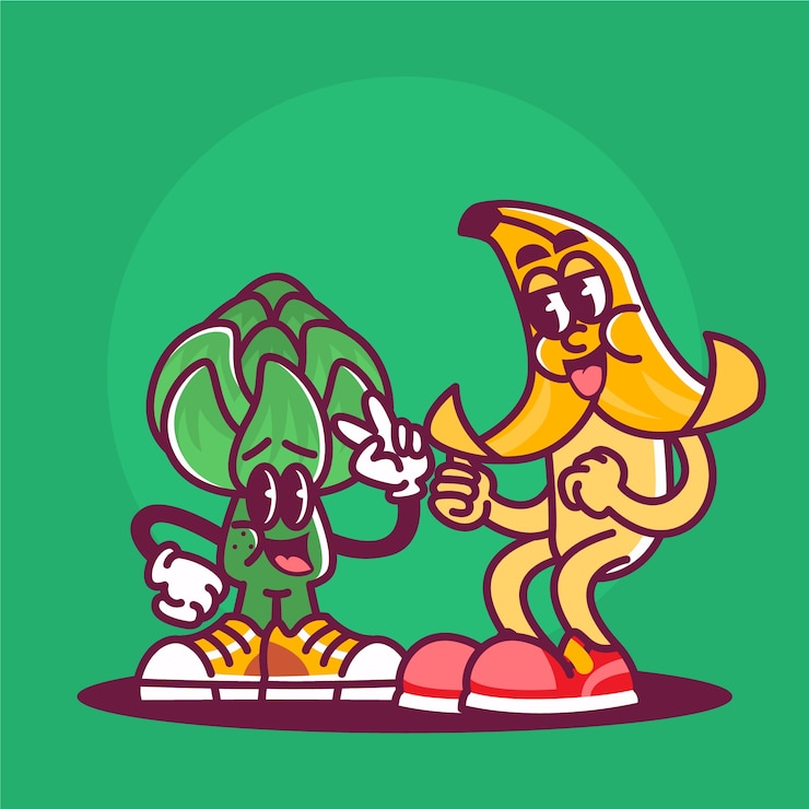 Vetor grátis ilustração de desenho animado de comida desenhada à mão