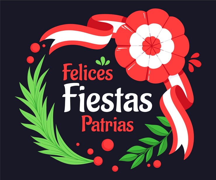 Vetor grátis ilustração de desenho animado fiestas patrias de peru