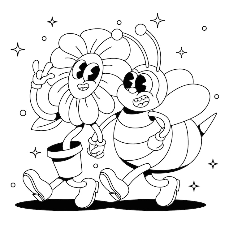 Vetor grátis ilustração de desenho animado retro desenhada à mão