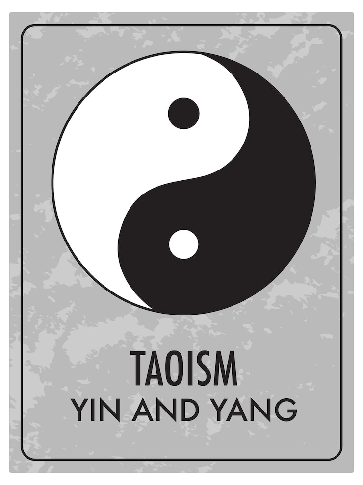 Vetor grátis ilustração de desenho animado vetorial do símbolo yin e yang