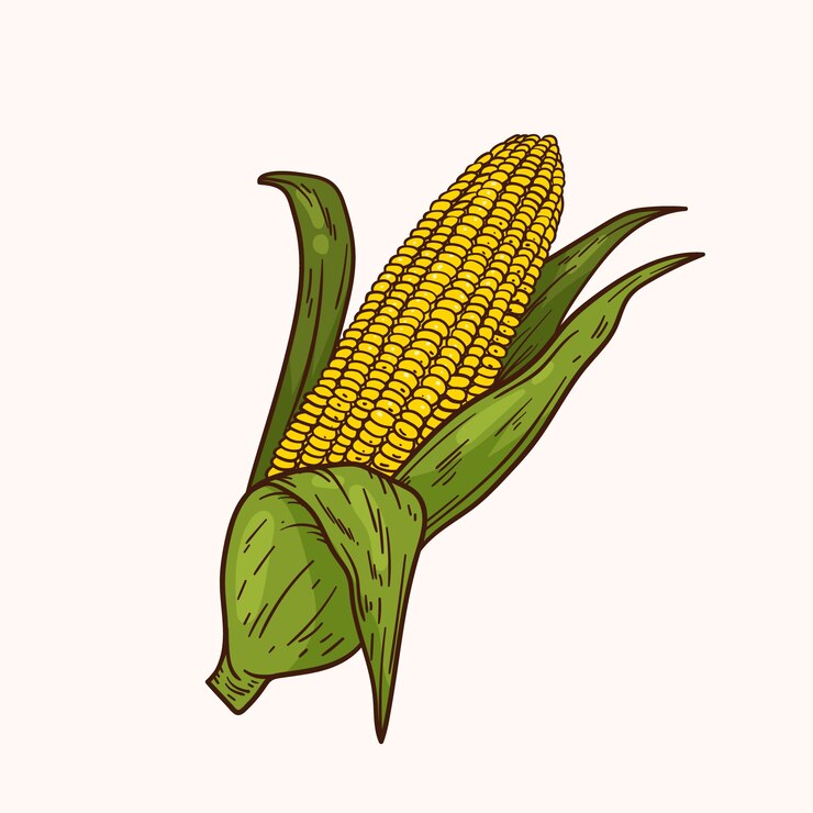 Vetor grátis ilustração de desenho de espiga de milho desenhada à mão