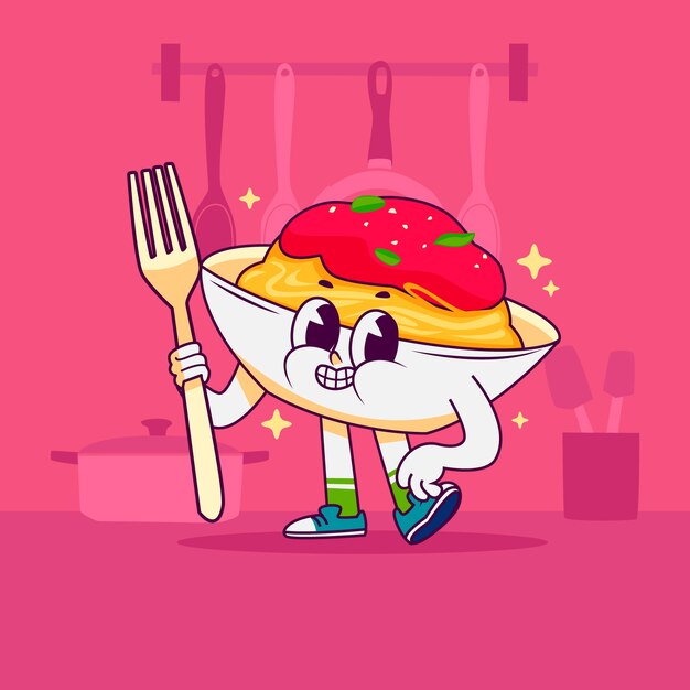 Ilustração de desenhos animados desenhados à mão